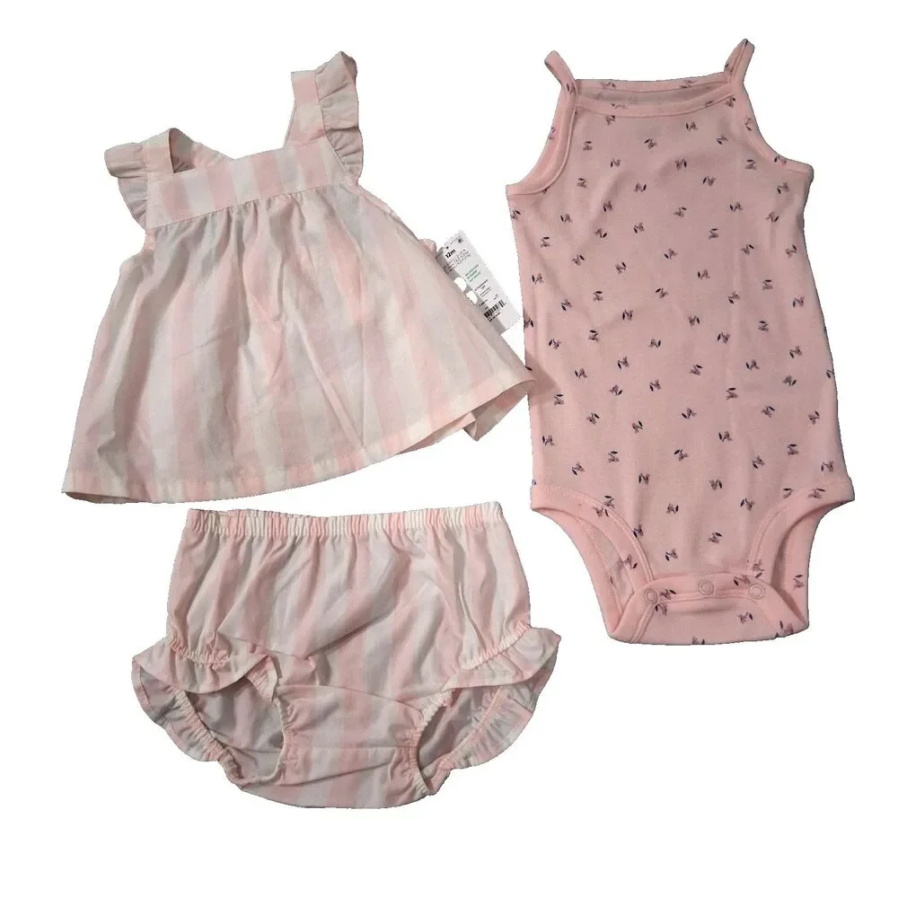Carters Baby Girls Outfit Set Size 12m Dress Panties Spring Easter Festival Park